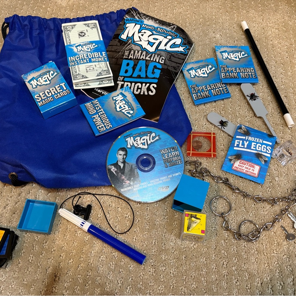 Kids Magic Trick Set with Blue Storage Bag